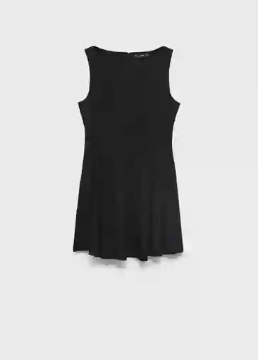 Vestido Terry Negro Talla M Mujer Mango