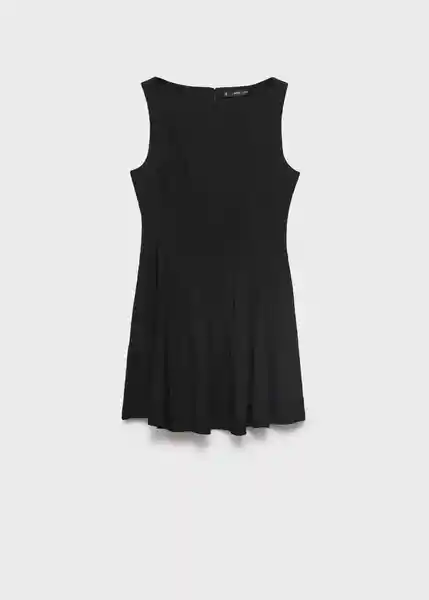 Vestido Terry Negro Talla M Mujer Mango