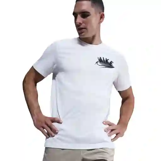Nike Camiseta M Df Tee Brand Read Manga Corta Hombre Blanco S
