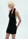 Vestido Elena Negro M Mujer Mango