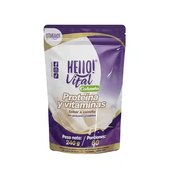 Hello Fit Colanta Proteína y Vitaminas Vainilla