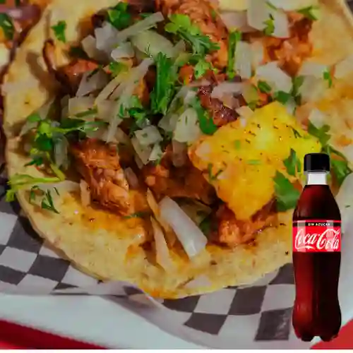 Combo Taco de Pastor + Coca-Cola Sin Azúcar 350 ml