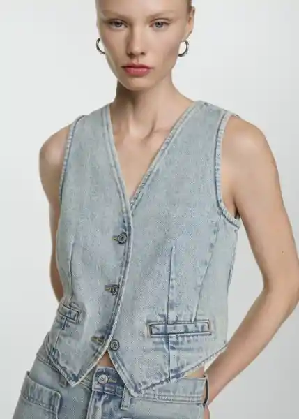 Chaleco Taylor Dirty Talla XS Mujer Mango