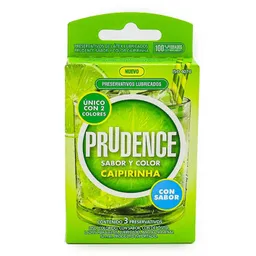 Prudence Condones Sabor y Color Caipirinha