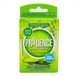 Prudence Condones Sabor y Color Caipirinha