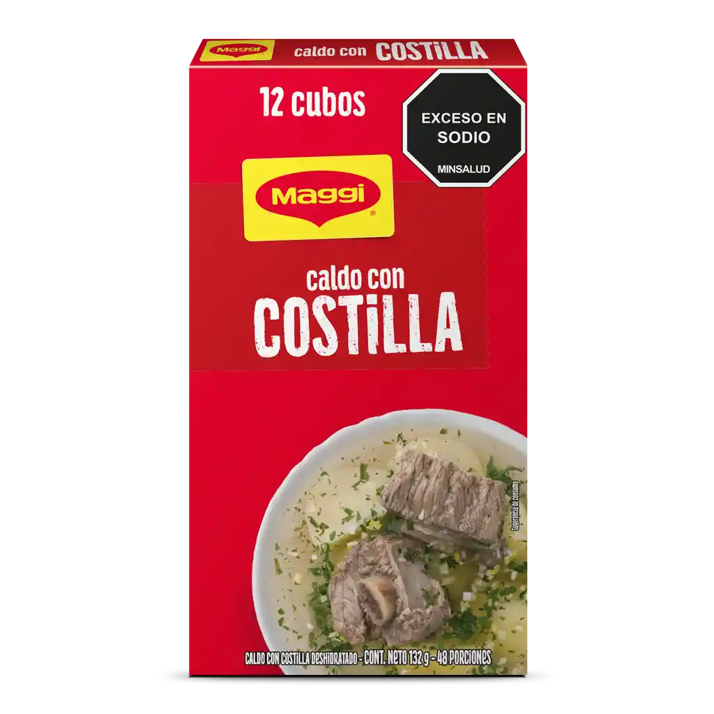 Caldo con Costilla MAGGI x 12 cubos x 132g