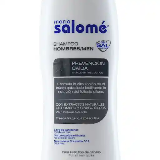 Maria Salome Shampoo Prevención Caída sin Sal