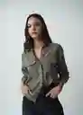 Camisa Livia Mujer Verde Galeras Ultraoscuro T S 512G395 Naf Naf