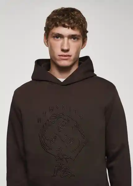 Buzo Sudadera Humanism Marrón Talla L Hombre Mango