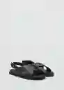 Sandalias Romana Negro Talla 43 Hombre Mango