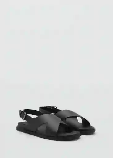 Sandalias Romana Negro Talla 43 Hombre Mango