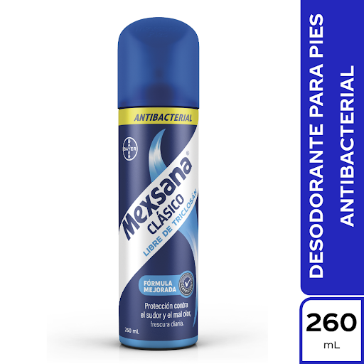 Mexsana Desodorante para Pies Antibacterial Clásico en Spray 260 ml