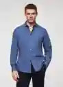 Camisa Arigas Azul Talla XL Hombre Mango