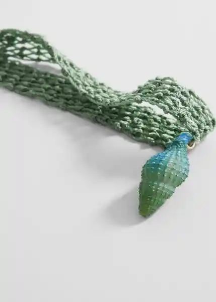 Collar Flora Verde Pastel Talla 99 Mujer Mango