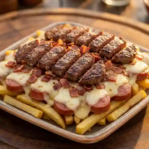 Salchipapa americana especial (para 4)