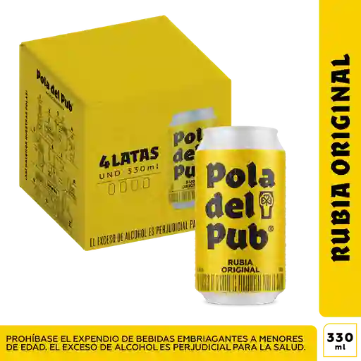 Pola del pub 4pack rubia original 330 ml