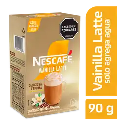 Vainilla Latte NESCAFÉ instantáneo x 90g