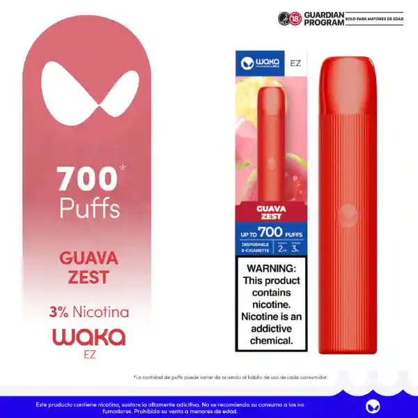 WAKA EZ Vape -Guava Zest-3% 700 puff