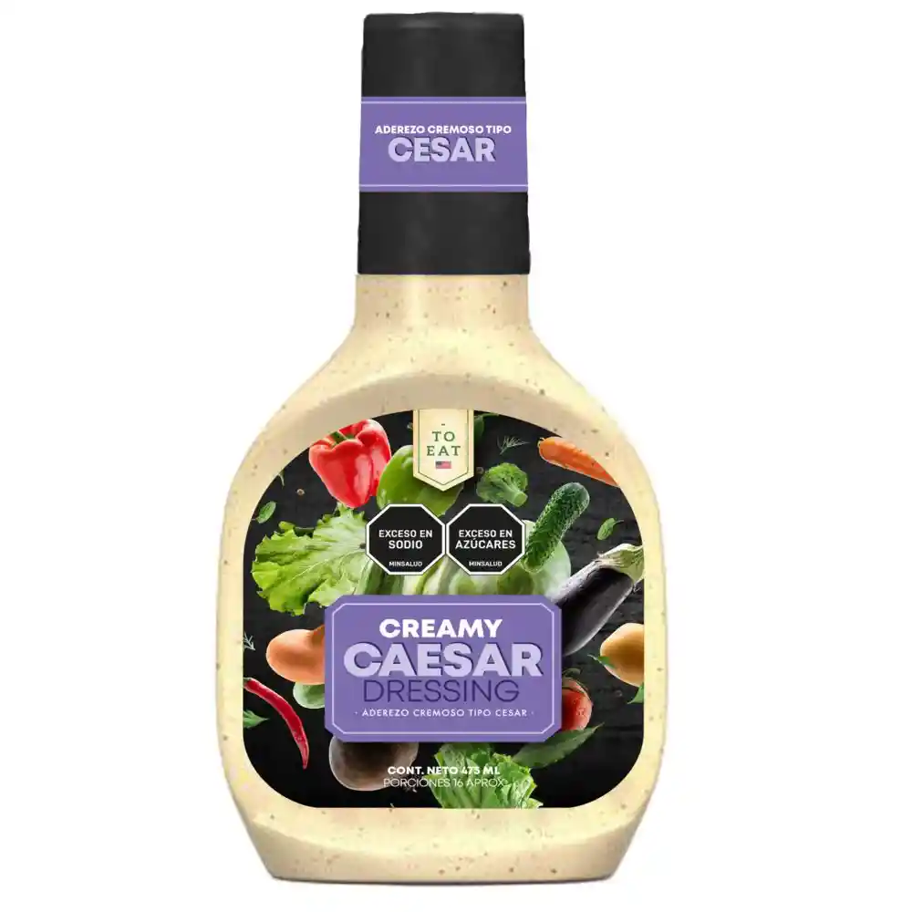 Aderezo Cremoso Tipo Cesar To Eat Marca Exclusiva (475 Ml)