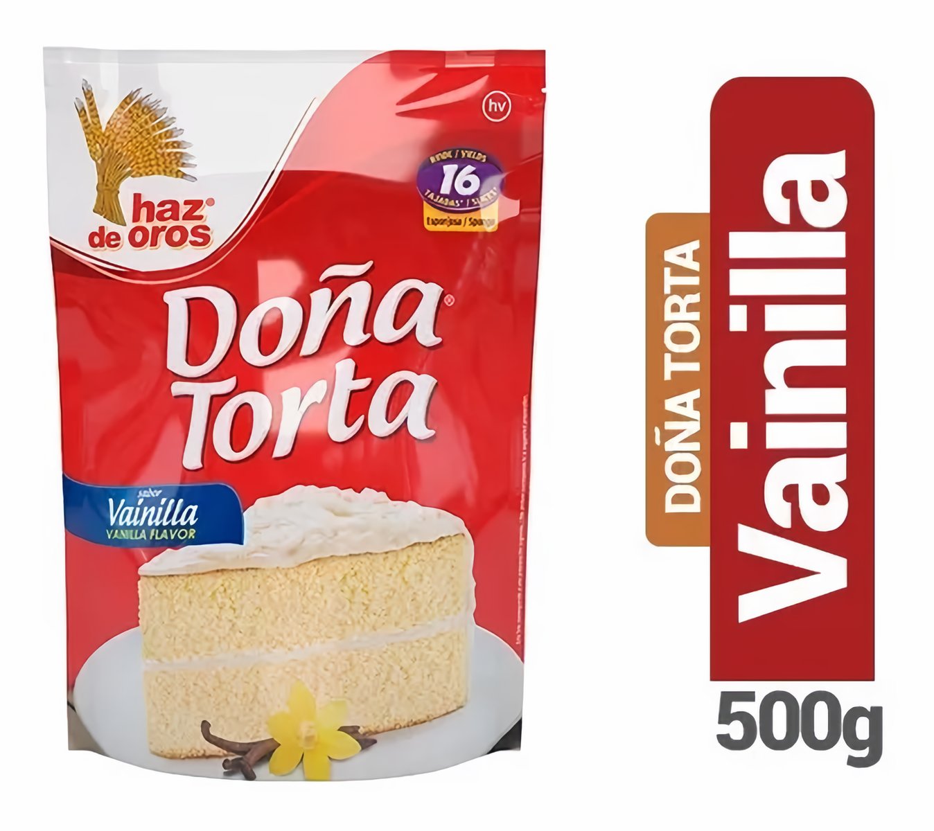 Doña Torta Mezcla Lista para Preparar Torta Sabor a Vainilla 500 g