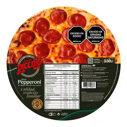 Pizza Congelada Pepperoni Base Pizzas Piccolo
