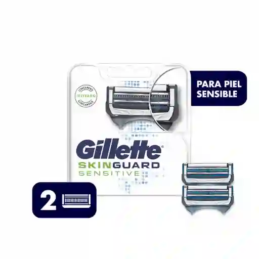 Gillette SkinGuard Sensitive Cartuchos Para Afeitar X 2