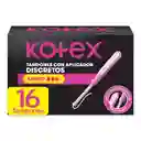 Tampones Kotex Medio Con Aplicador 16 Und