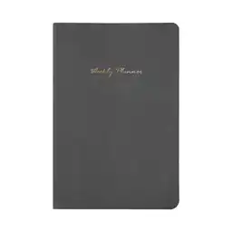 Cuaderno Estampado Con Plan Semanal Negro 32 Hojas Miniso