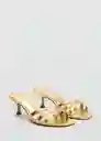 Sandalias Dora Oro Talla 36 Mujer Mango