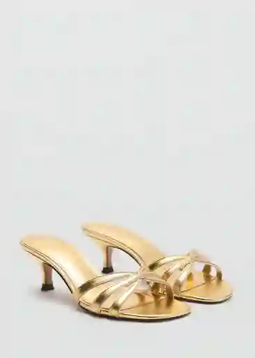 Sandalias Dora Oro Talla 36 Mujer Mango