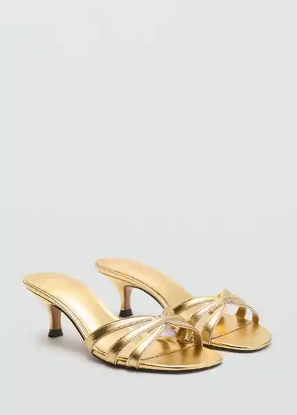 Sandalias Dora Oro Talla 36 Mujer Mango