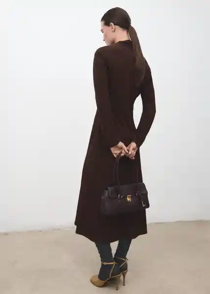 Vestido Caro Chocolate Talla XL Mujer Mango