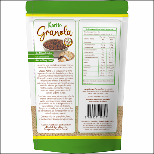 Granola Kartitoalmendras Coco Maní