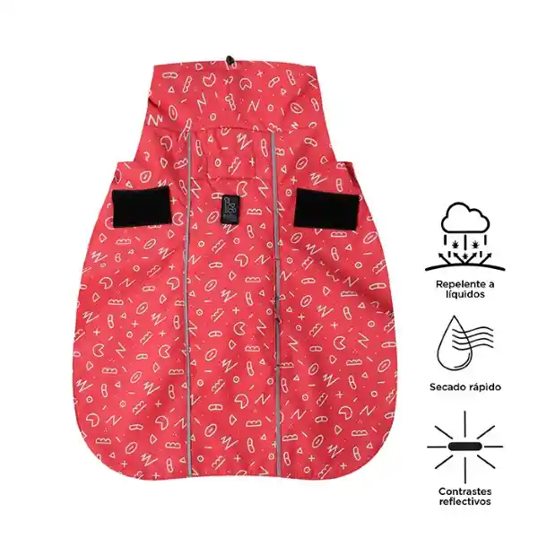 Capa Lluvia Mascota Sussy Rojo Talla L 5RX Totto