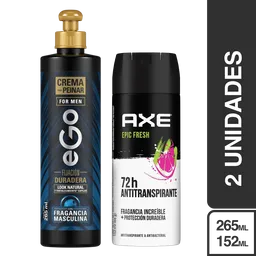 Combo Crema de Peinar eGo + Desodorante Aerosol Axe EPIC Fresh