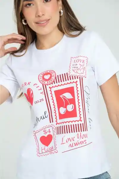 Camiseta Love Color Blanco Talla XL Ragged