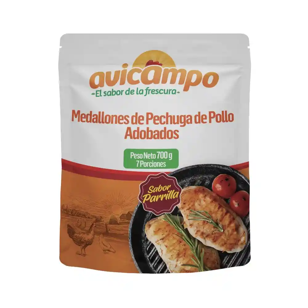 Avicampo Medallón de Pechuga Adobados Parrilla
