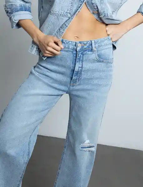 Jean Mujer Azul Índigo Medio Talla 12 492F033 Naf Naf