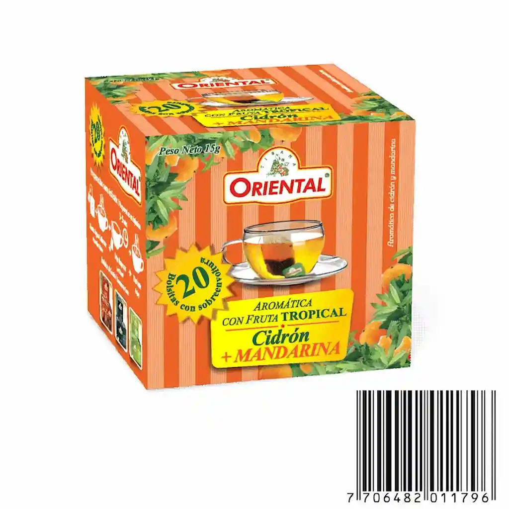 Oriental Aromática Con Fruta Tropical Cedrón Mandarina