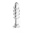 Glass Romance Plug Anal Bendi Transparente