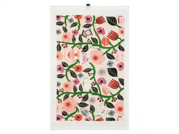 Paño de Cocina Velour Flores Casaideas