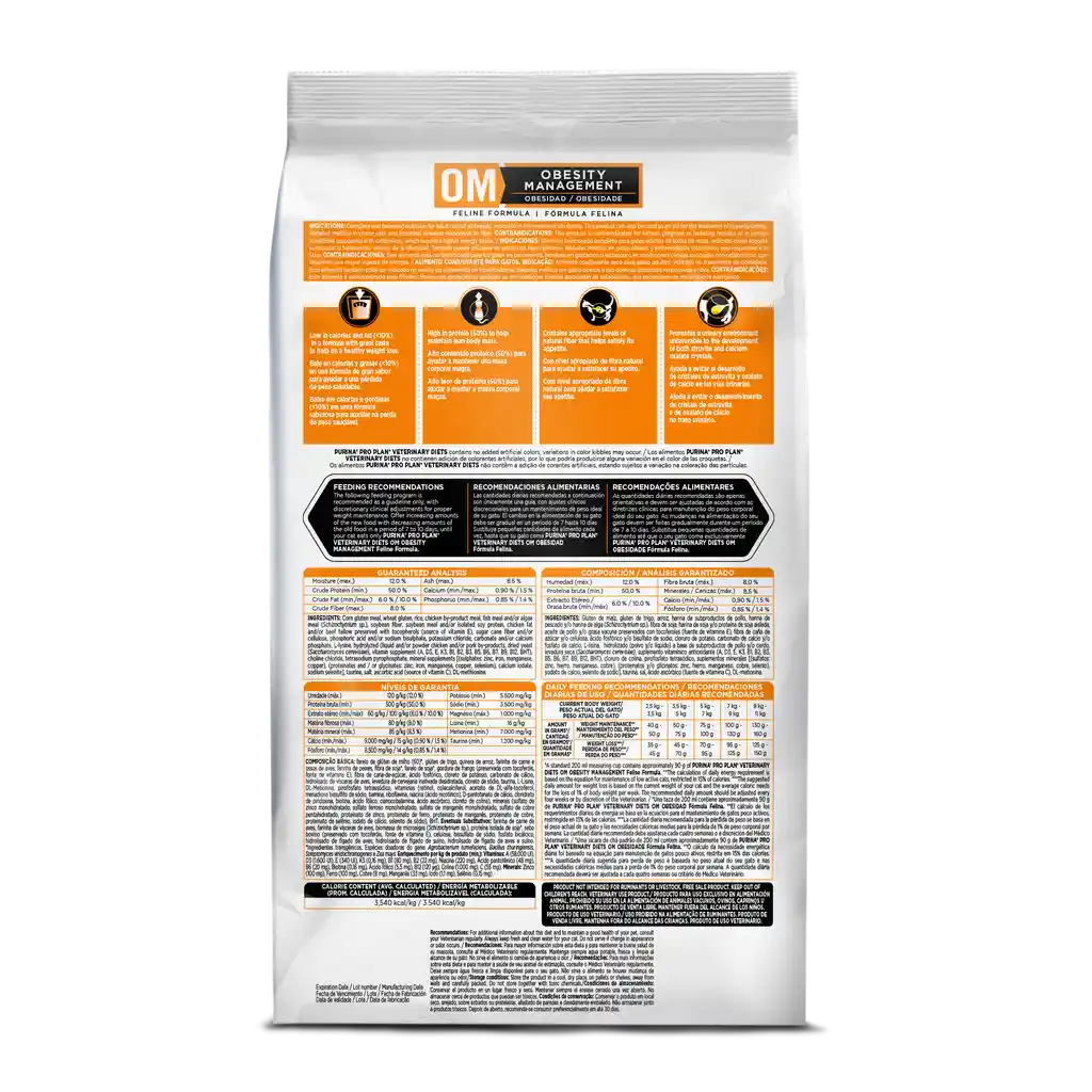 Comida para gato Purina Pro Plan Veterinary Diets OM Obesidad x 1,5 kg