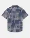 Camisa Hombre Azul Talla Large 2863403 American Eagle