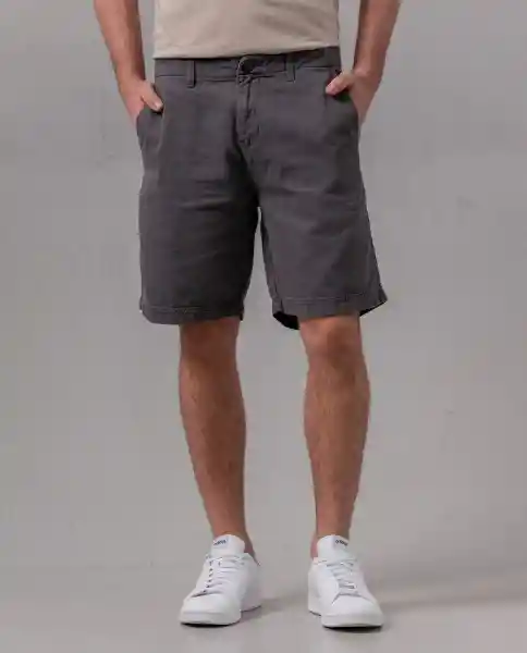 Bermuda Drill Hombre Gris Ballena Oscuro Talla 28 73901 Rifle