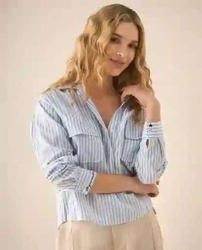 Camisa Azul Apacible Medio Talla XS 613G052 Esprit