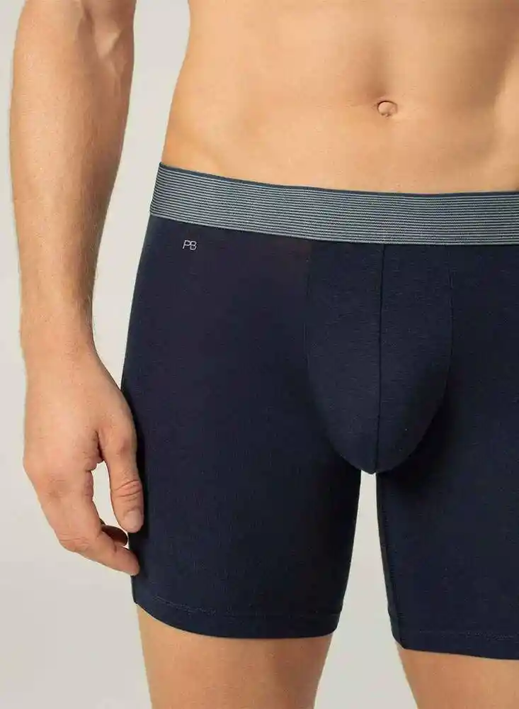 Pqtx3 Boxer Ajustado Largo Punto Blanco 744589