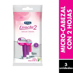 Schick Maquina de Afeitar Exacta 2 Piel Delicada