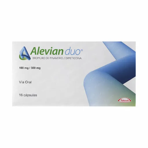 Alevian Duo Bromuro de pinaverio (100 mg) y Dimeticona (300 mg)