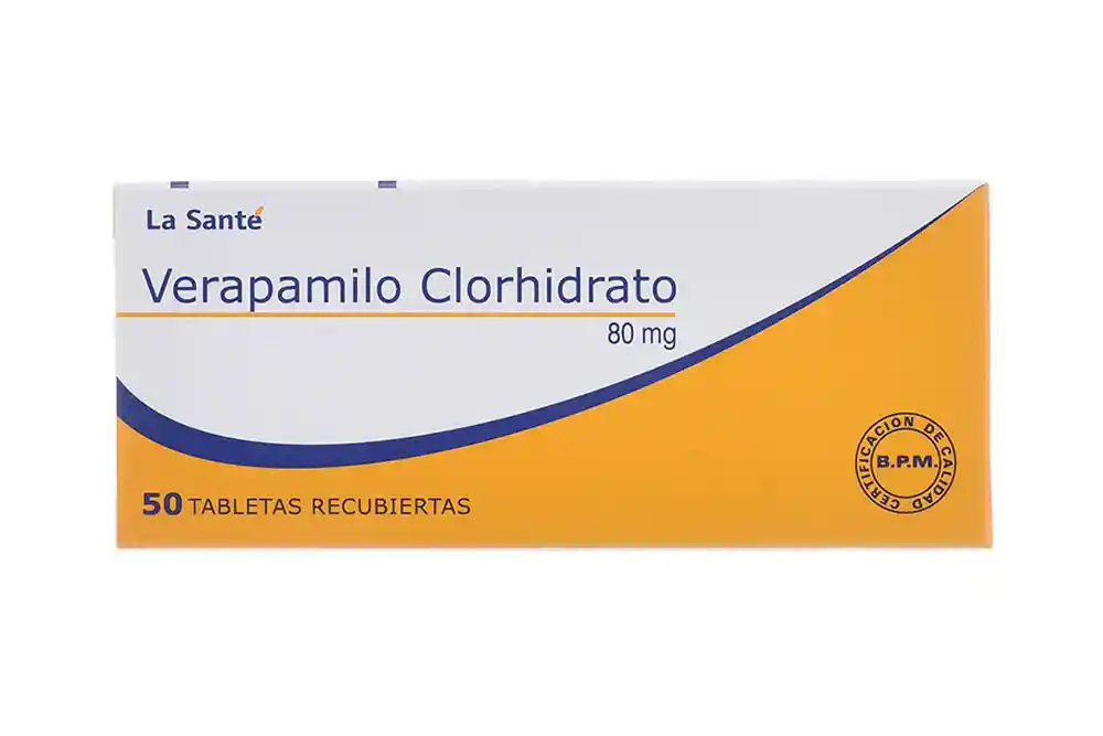 La Santé Verapamilo Clorhidrato (80 mg) 50 Tabletas