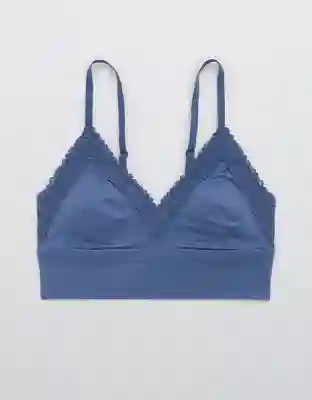 American Eagle Bralette Sunnie Rosie Lace Naval Oscuro L 3178